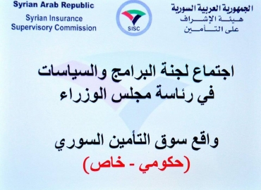 رئاسة مجلس الوزراء في سورية #واقع قطاع التأمين